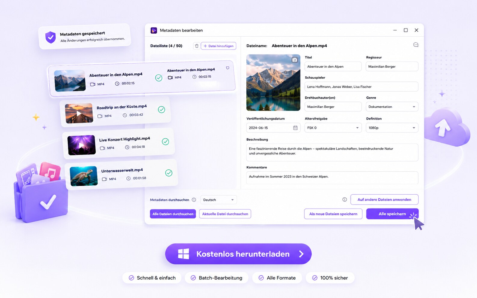 Wondershare UniConverter Batch Metadata Editor