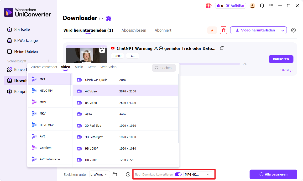 tips enable download then convert mode