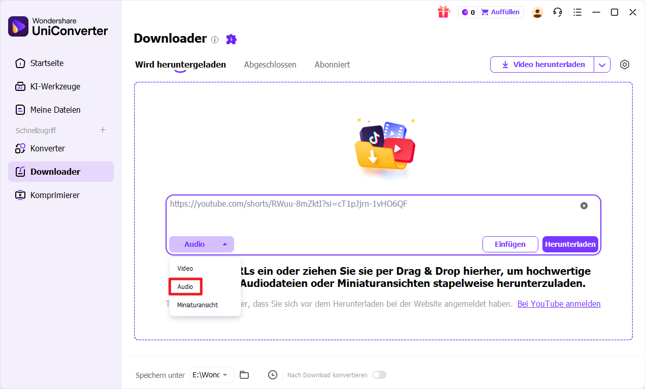Youtube zu MP3 downloaden - Schritt 3: MP3 Herunterladen auswählen
