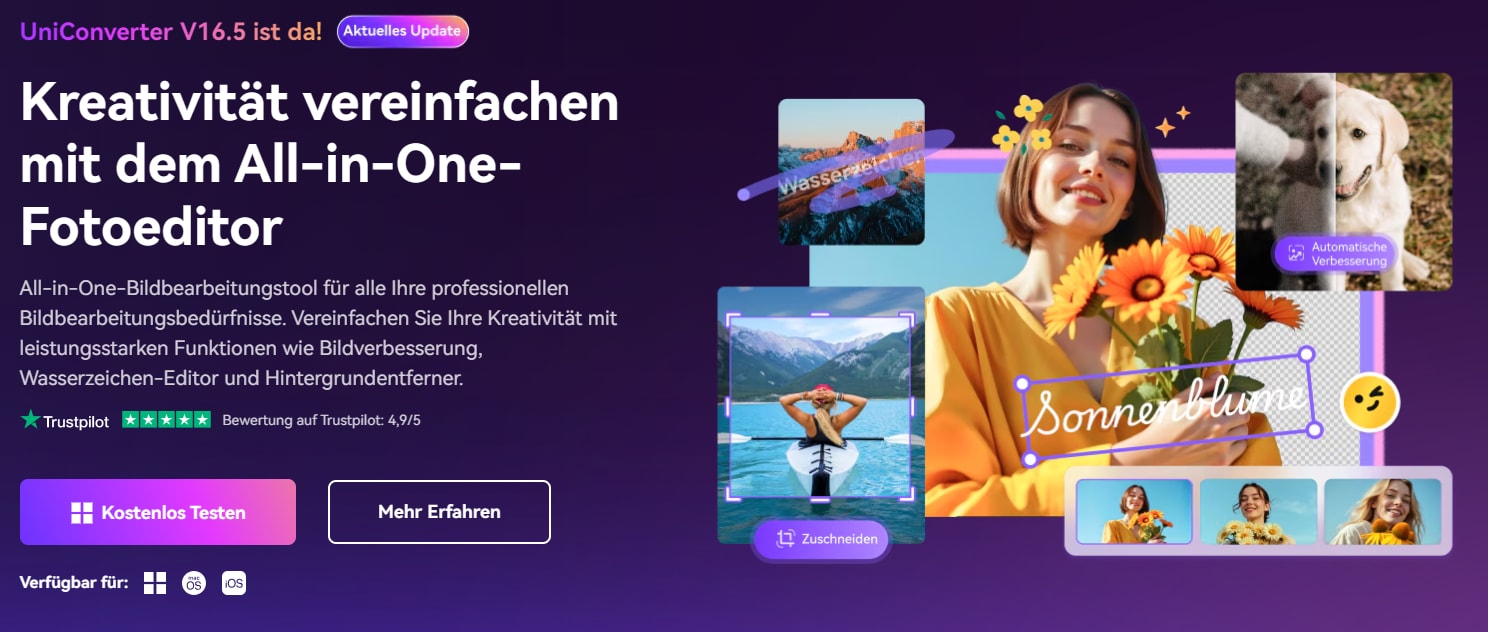 UniConverter bild bearbeitung