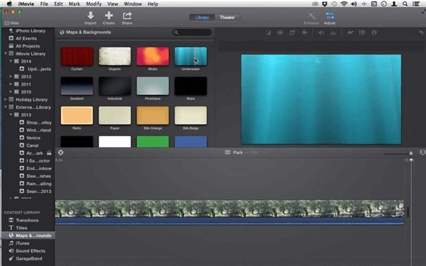 Wie man Karten und Hintergründe in iMovie für Mac verwendet