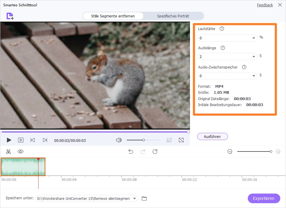 Video automatisch schneiden mit Wondershare Uniconverter